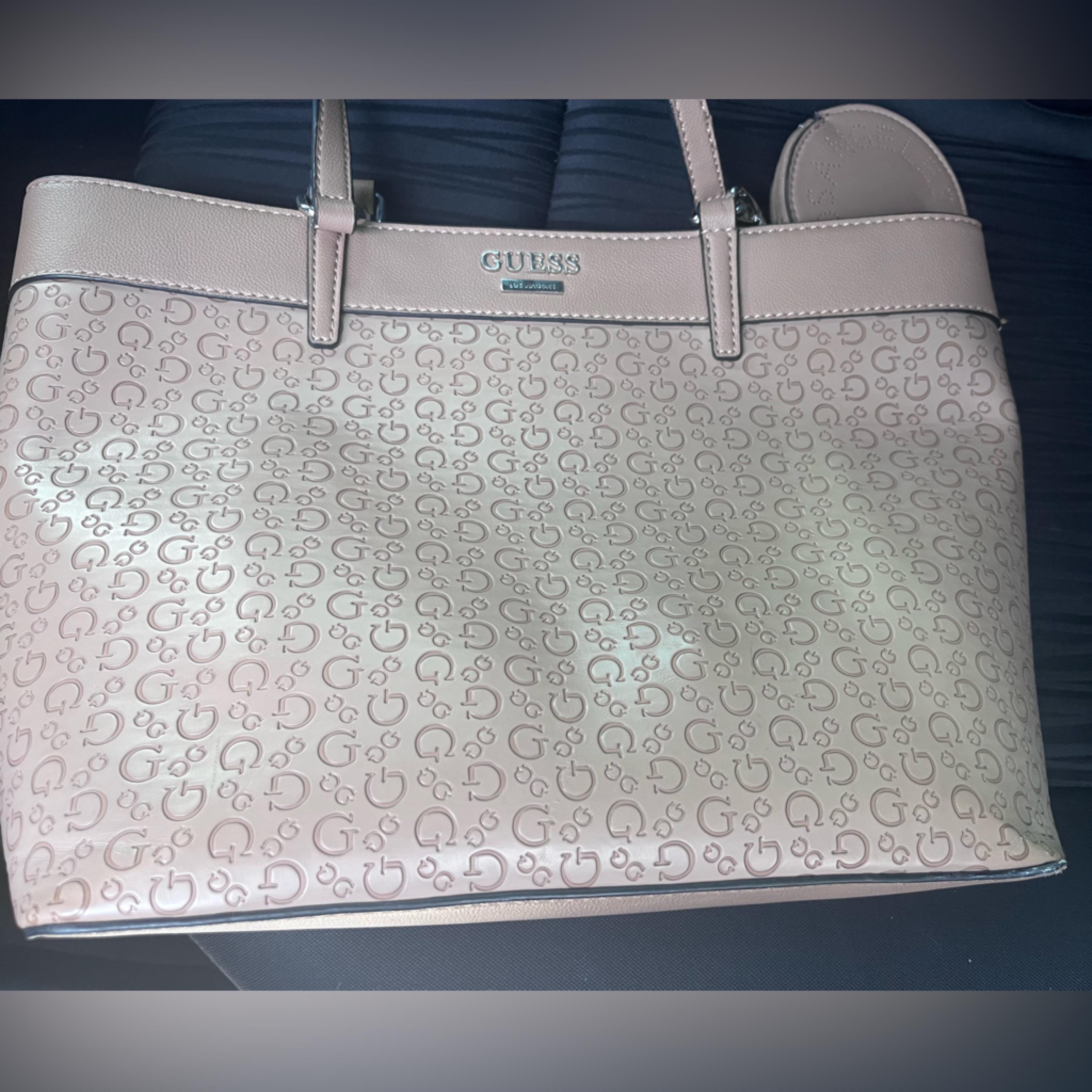 Guess Blush Monogram Tote